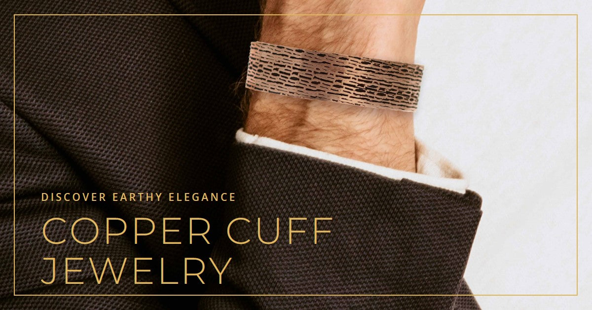 Man in Brown Sports Coat Wearing a Copper Cuff Bracelet