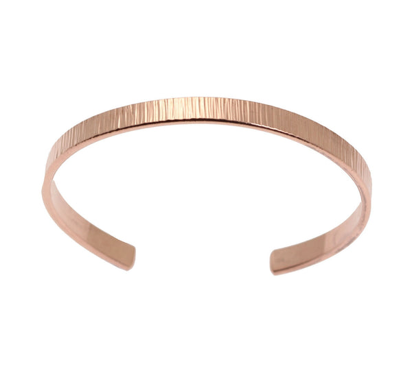 BUY Chased Thin Copper Cuff Bracelet | Handcrafted Jewelry by John S Brana