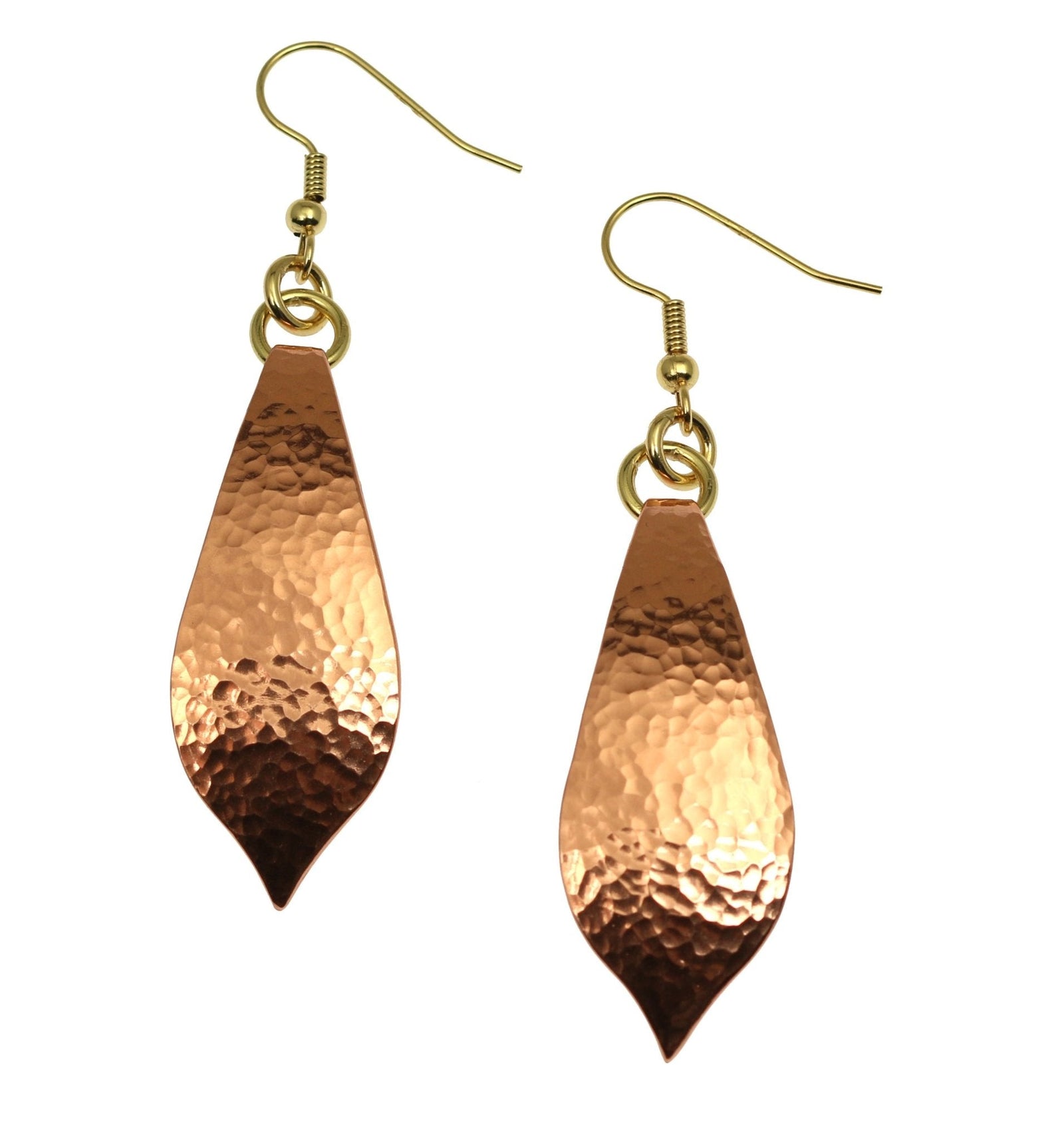 Hammered Copper Marrakesh Tear Drop Earrings